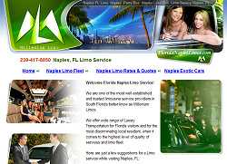 Millennium Limo Website Design