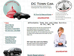 DC Town Car Website Design