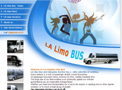 LA Limo Bus website design