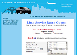 Los Angeles Airport Car website design