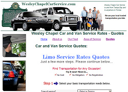 Wesley Chapel Limo Website Design